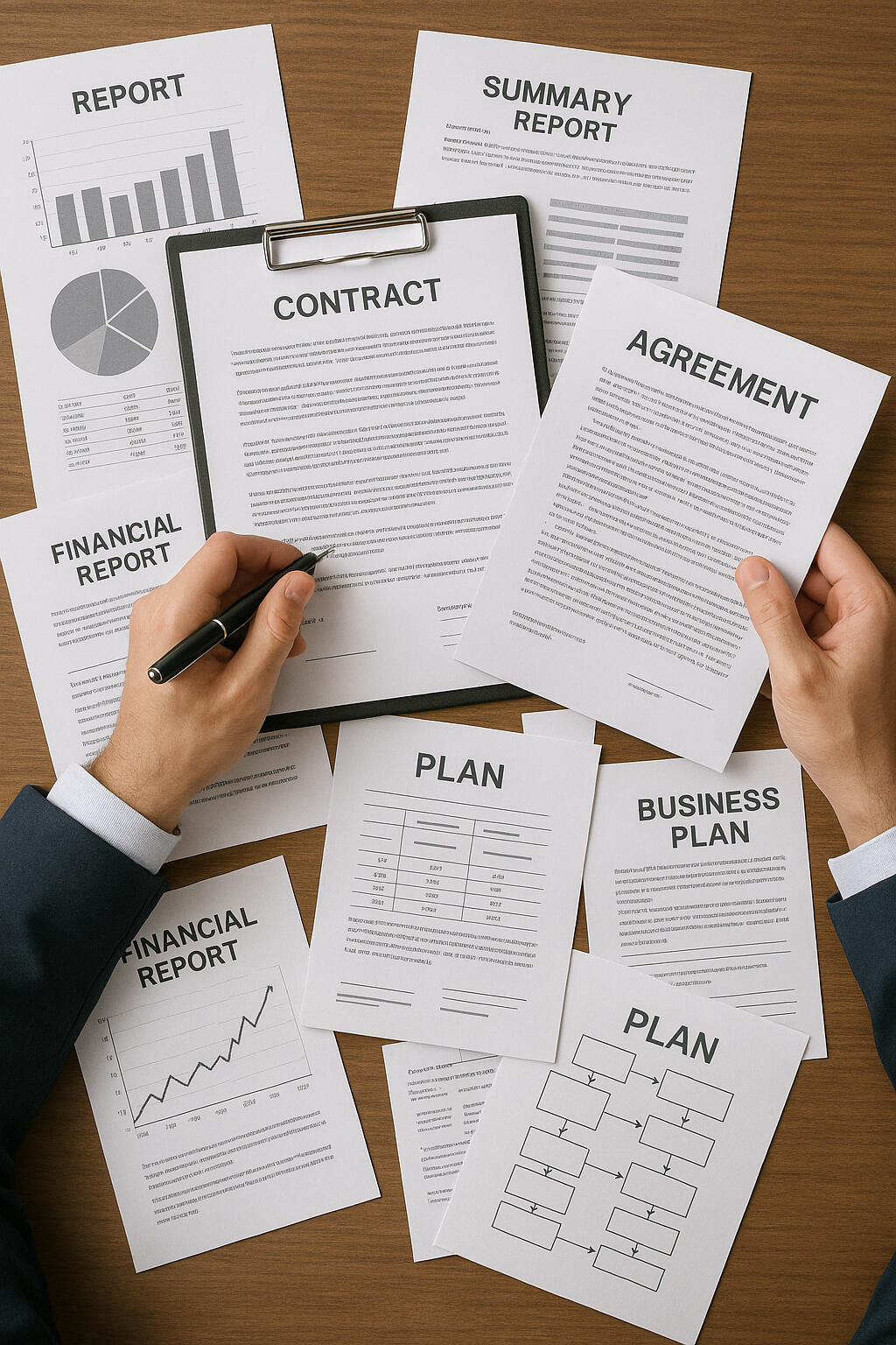 website_photo_admin Hands working on overload of admin docs